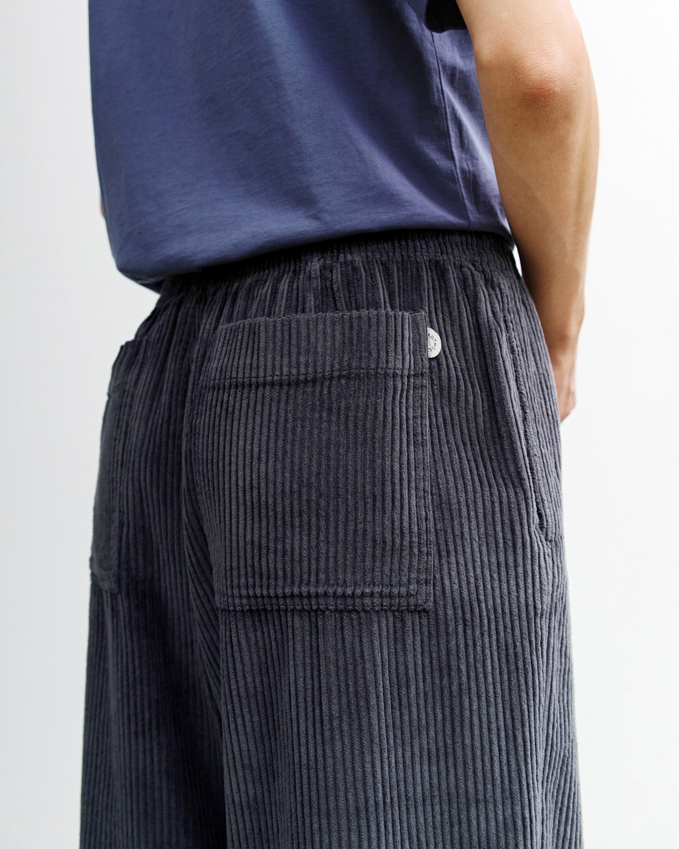 Dunkelgraue Cordhose Weit aus Bio-Baumwolle von Rotholz
