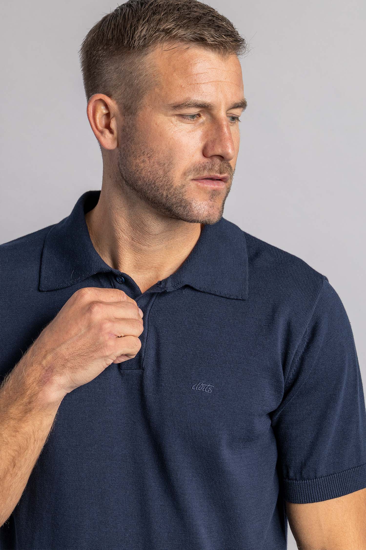 Knit Poloshirt aus Bio Baumwolle von Dirts