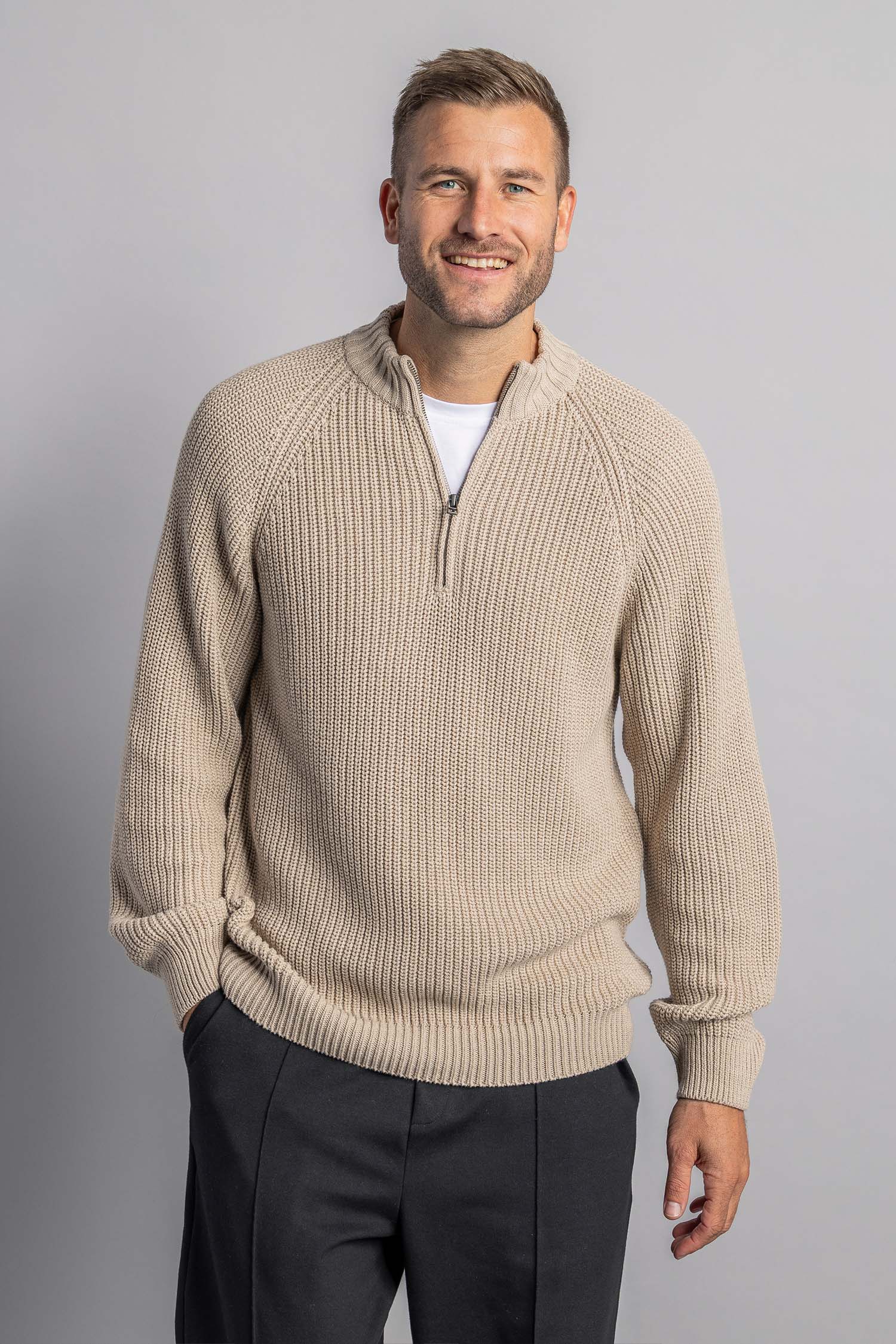 Knit Quarter Zip aus Bio Baumwolle von Dirts