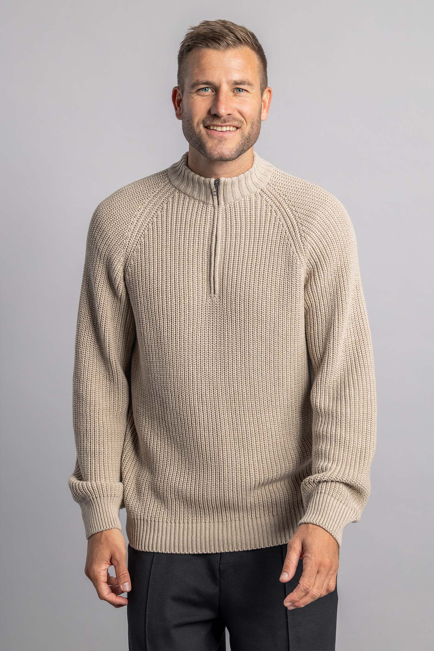 Knit Quarter Zip aus Bio Baumwolle von Dirts