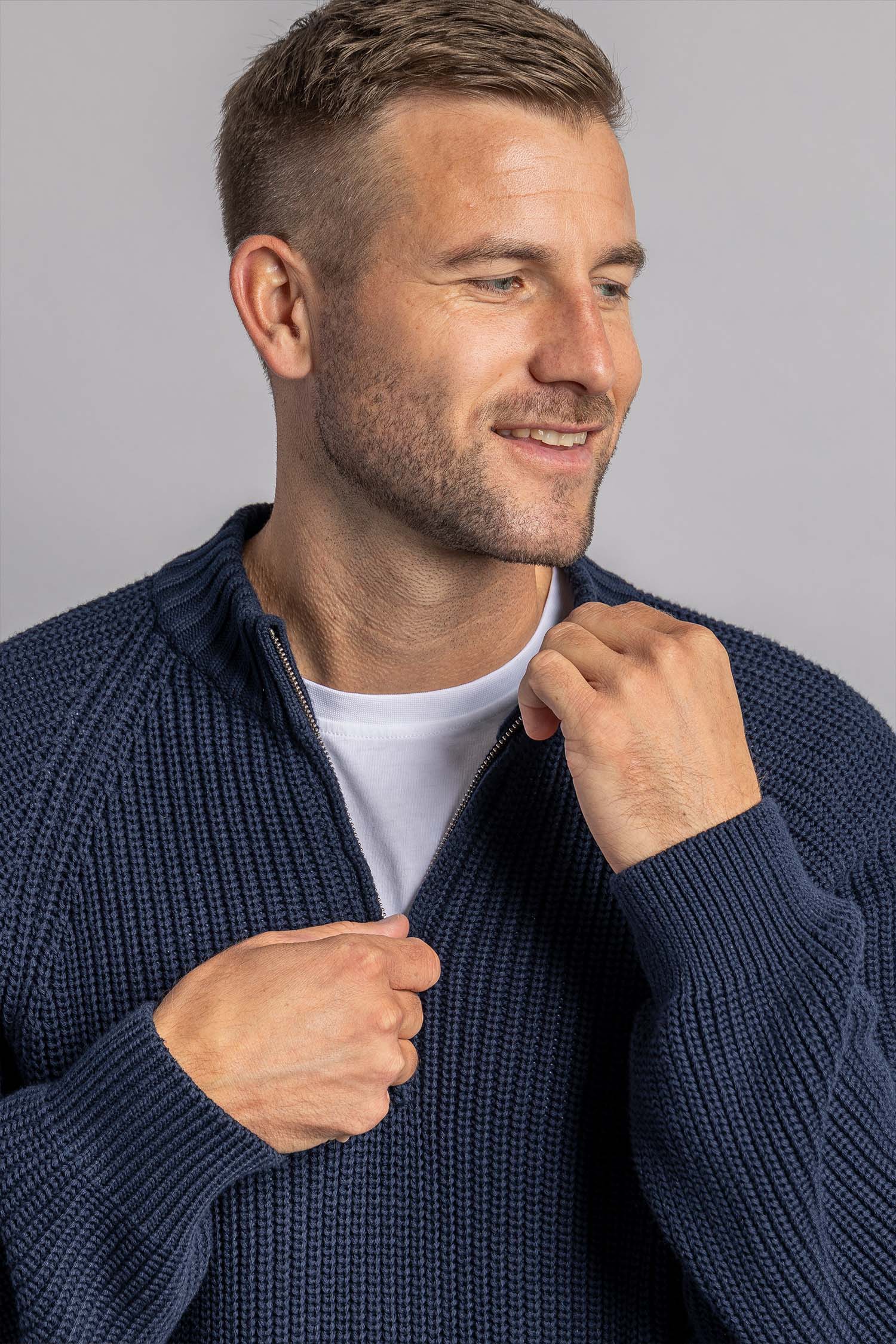 Knit Quarter Zip aus Bio Baumwolle von Dirts