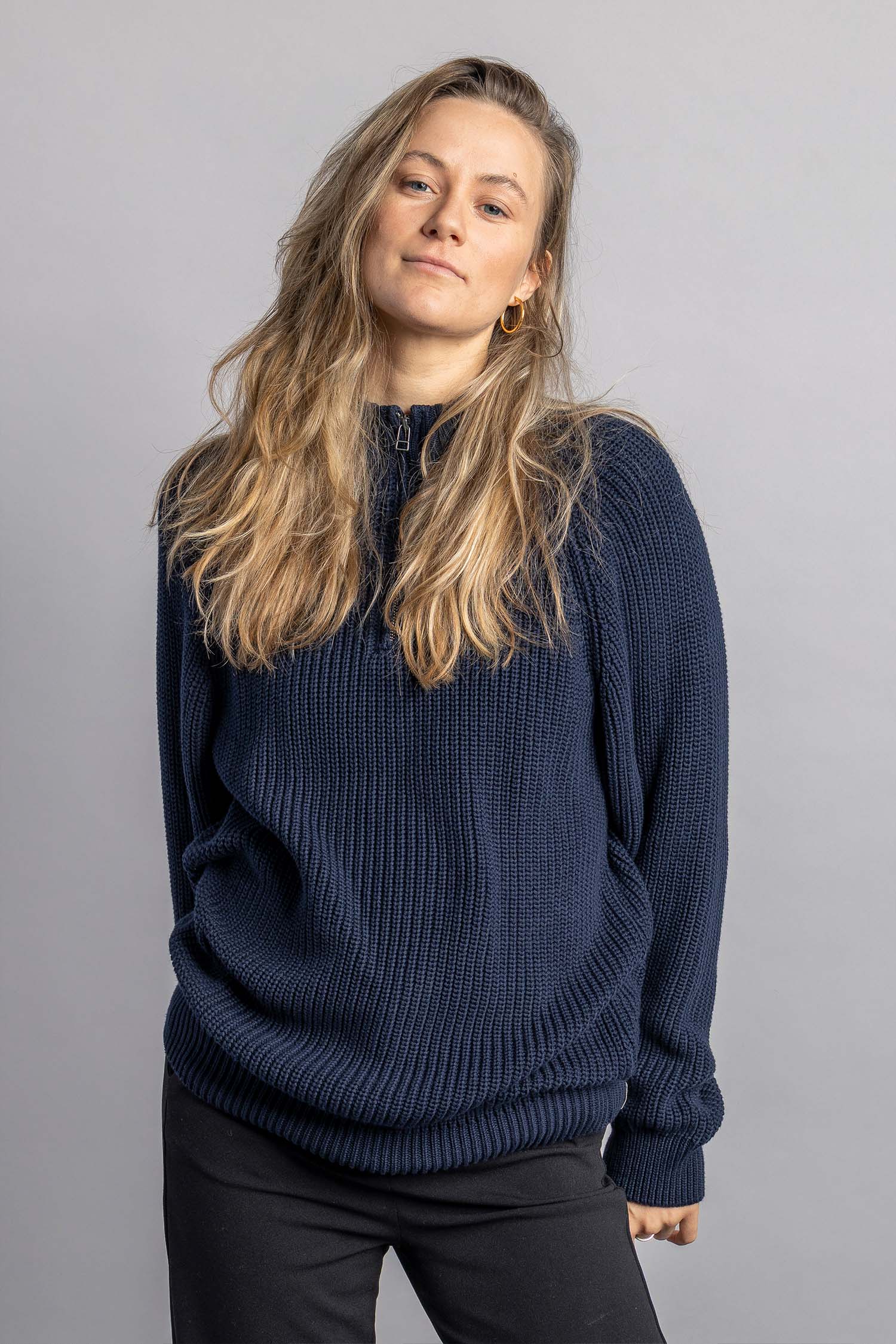 Knit Quarter Zip aus Bio Baumwolle von Dirts