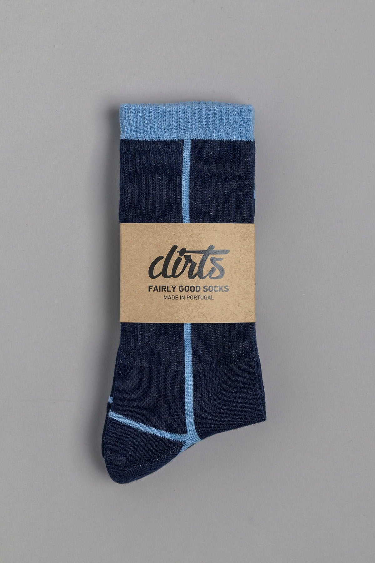 Outline Socks in blau mit Bio Baumwolle von Dirts