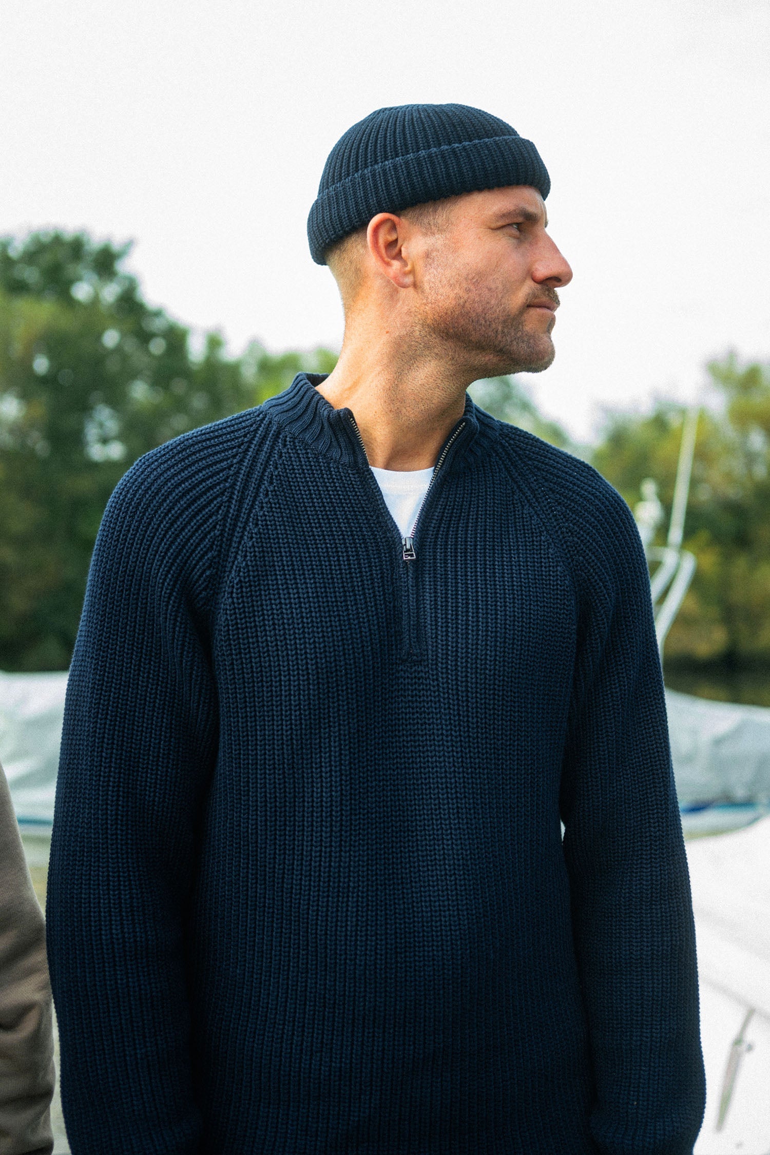 Knit Quarter Zip aus Bio Baumwolle von Dirts
