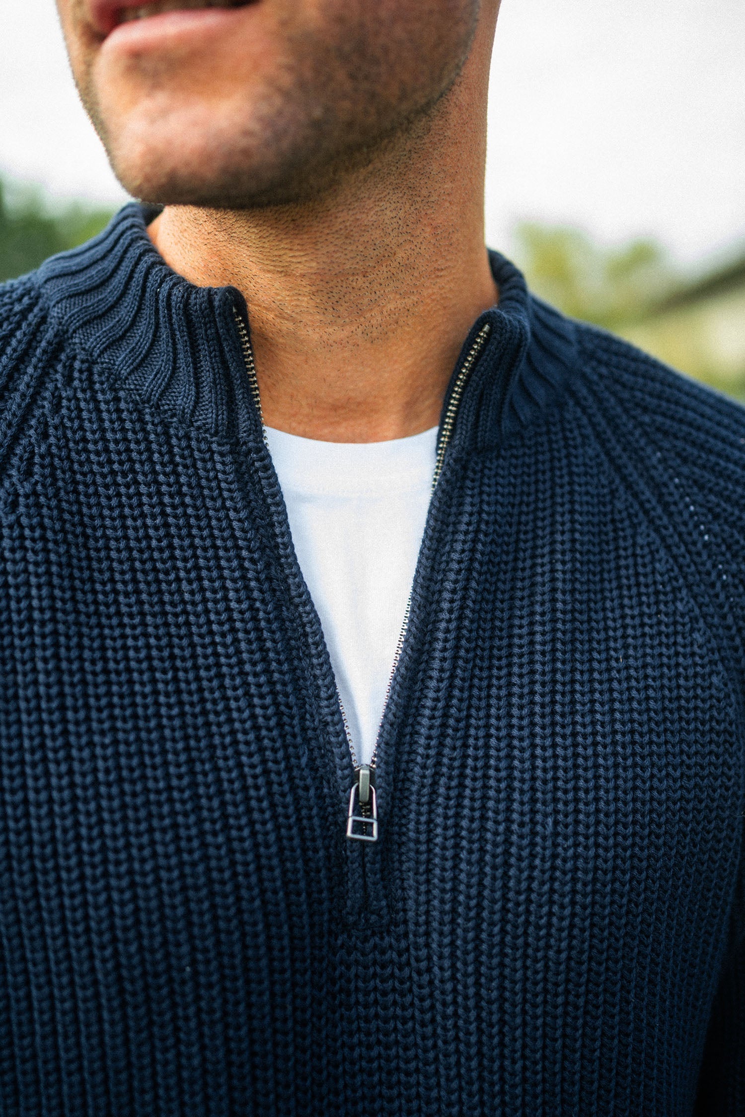 Knit Quarter Zip aus Bio Baumwolle von Dirts