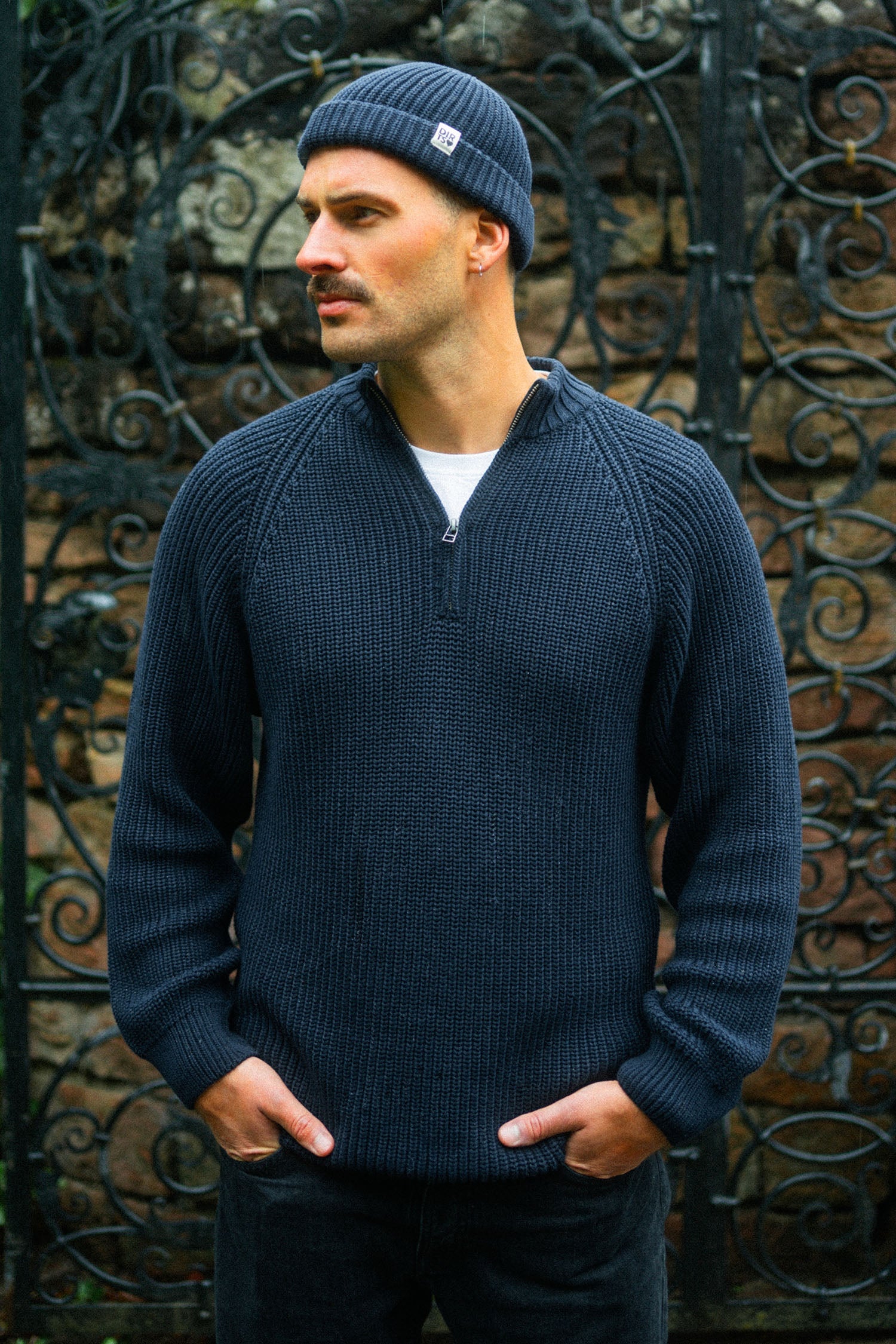 Knit Quarter Zip aus Bio Baumwolle von Dirts