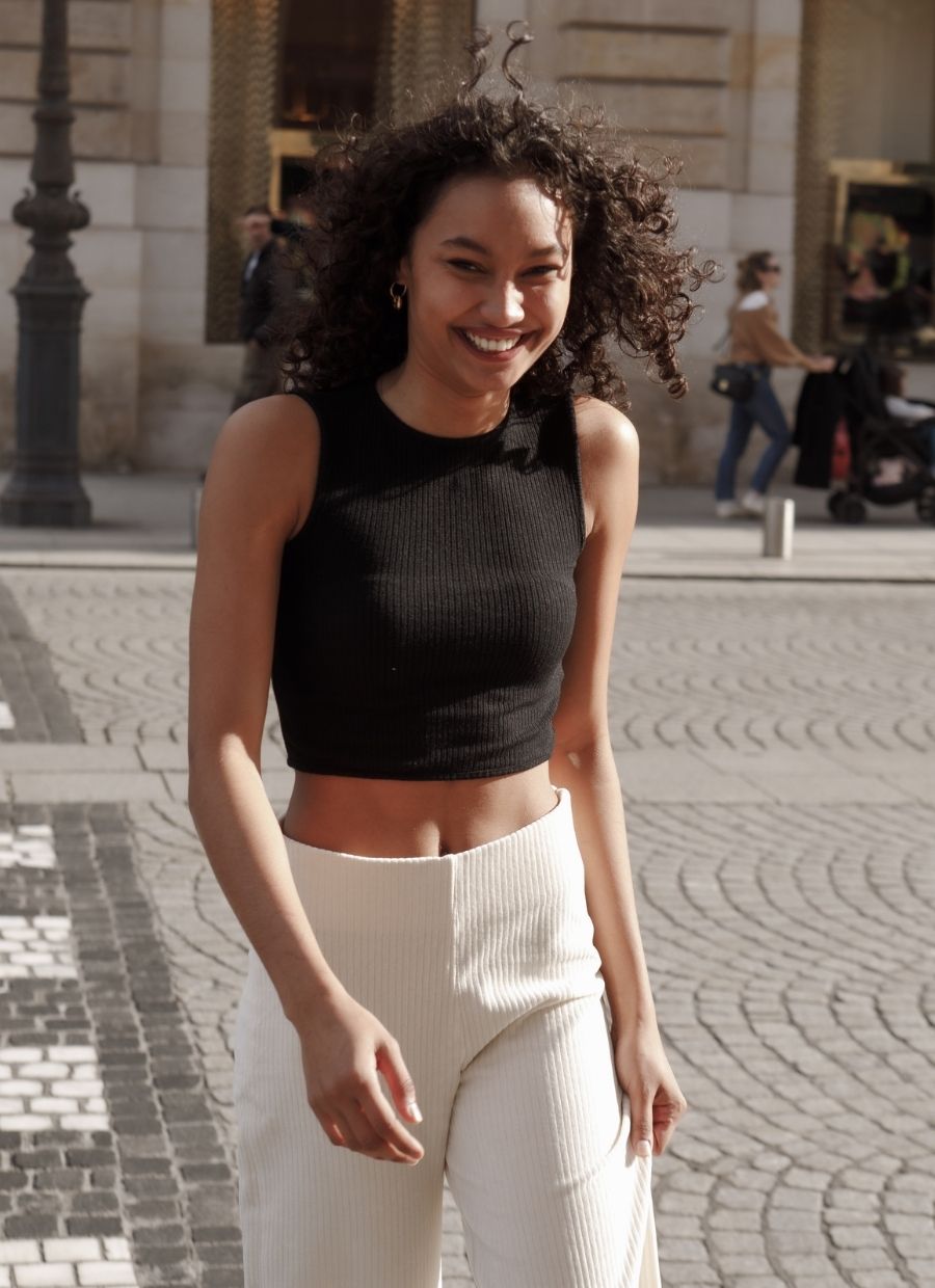 Elsa Velour Pant - Off-White - Narah Soleigh