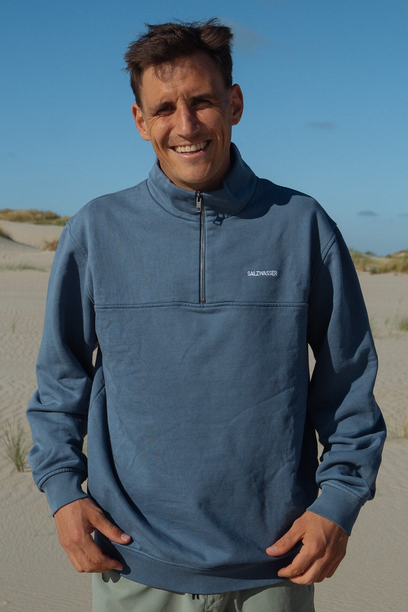 Troyer Bio-Baumwolle in blau bei SALZWASSER zu kaufen _men