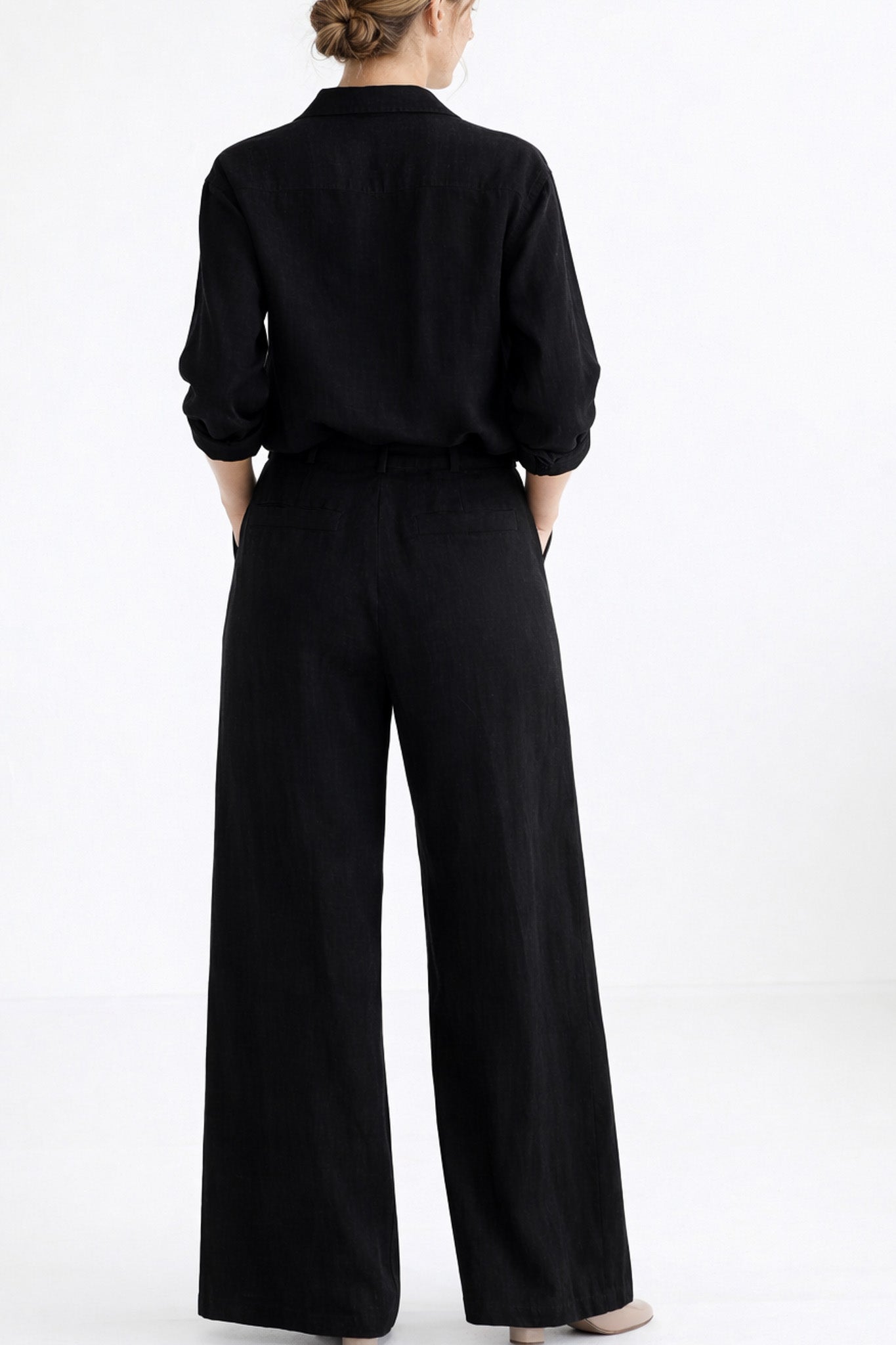 Schwarze Hosen the Lauren aus 100% Bio-Baumwolle von Pura Clothing