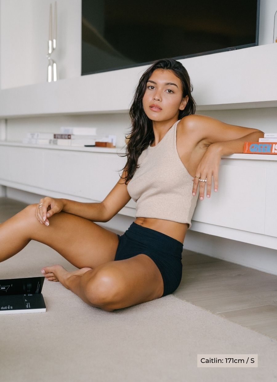 Ines Tank Top - Beige Melange - Narah Soleigh