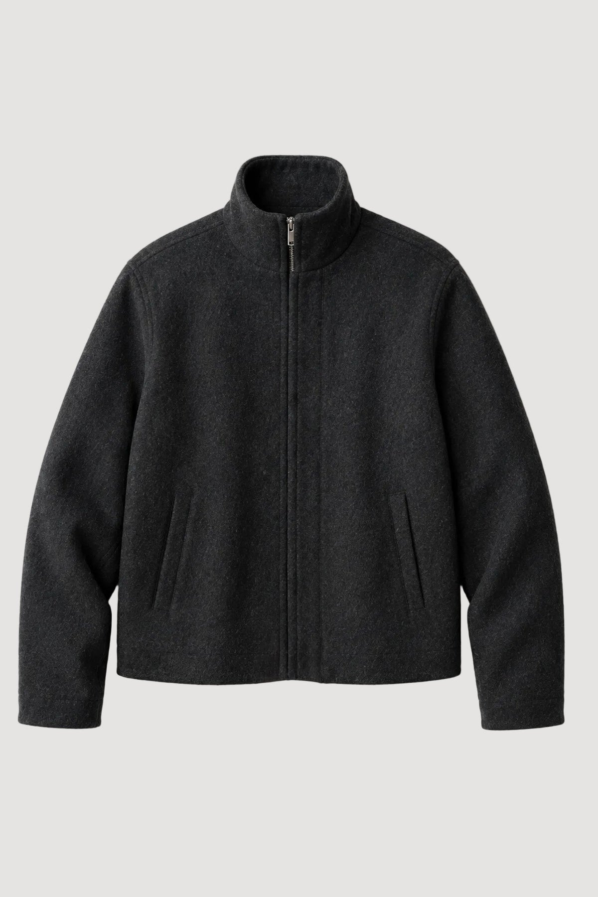 Dunkelgraue Jacke Signature aus 100% Merinowolle von Pura Clothing