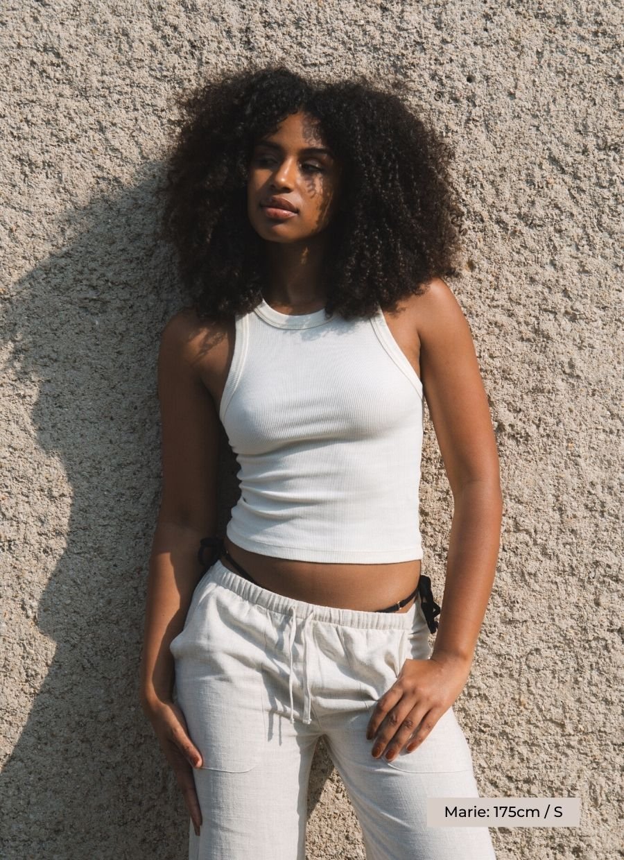 Leah Tank Top - Off-White - Narah Soleigh