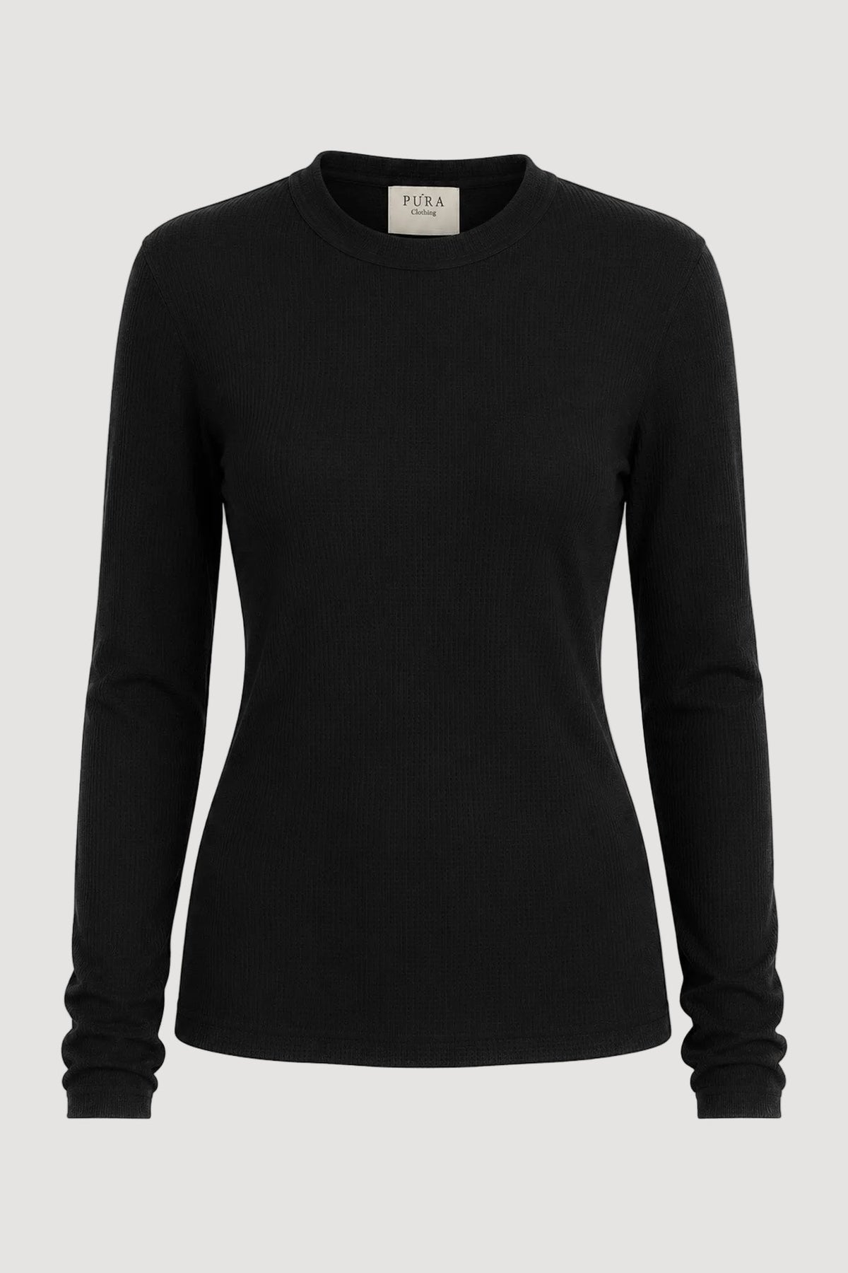 Schwarzes Langarmshirt aus Tencel von Pura Clothing