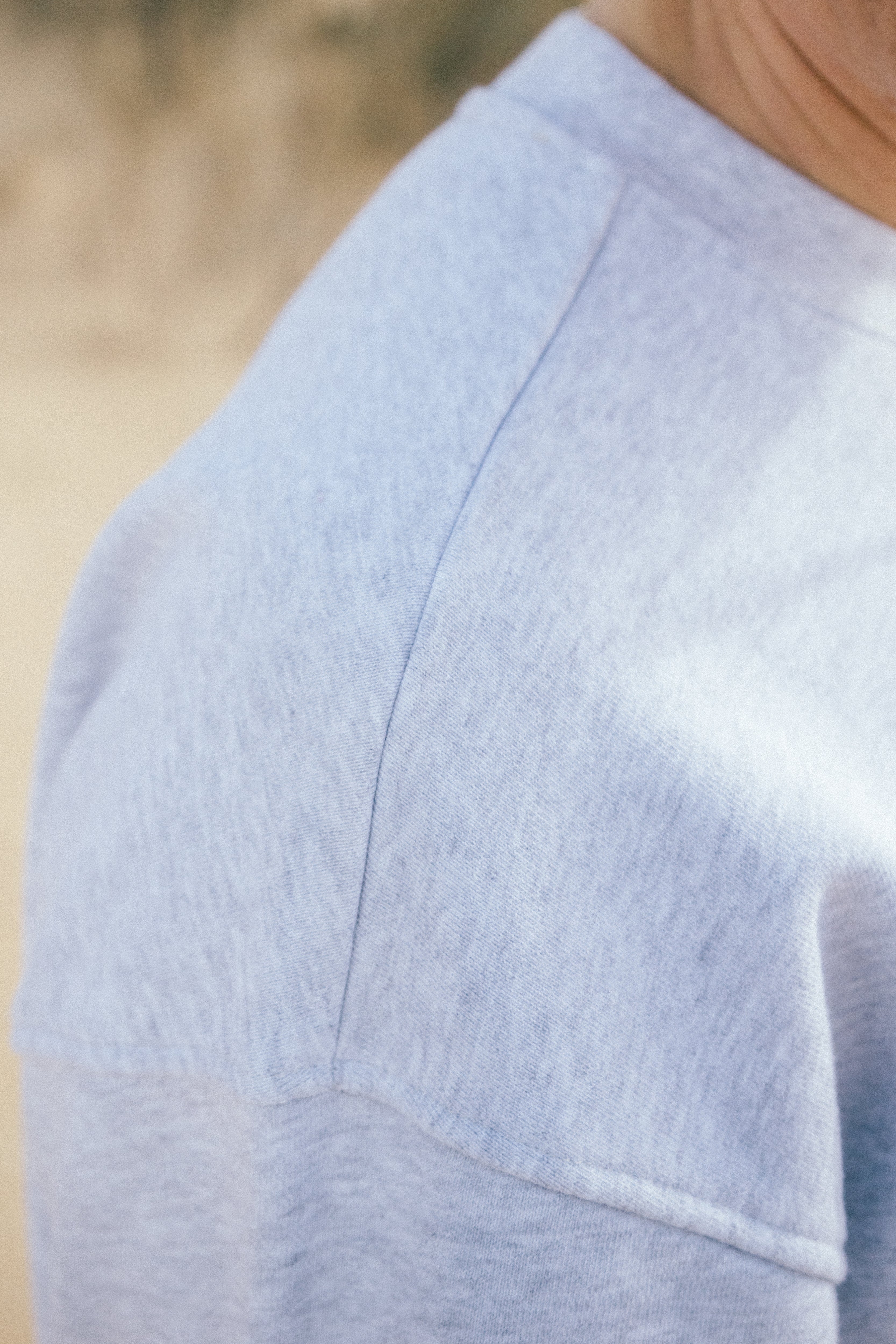 Light grey Fonte sweater made from organic cotton by Salzwasser