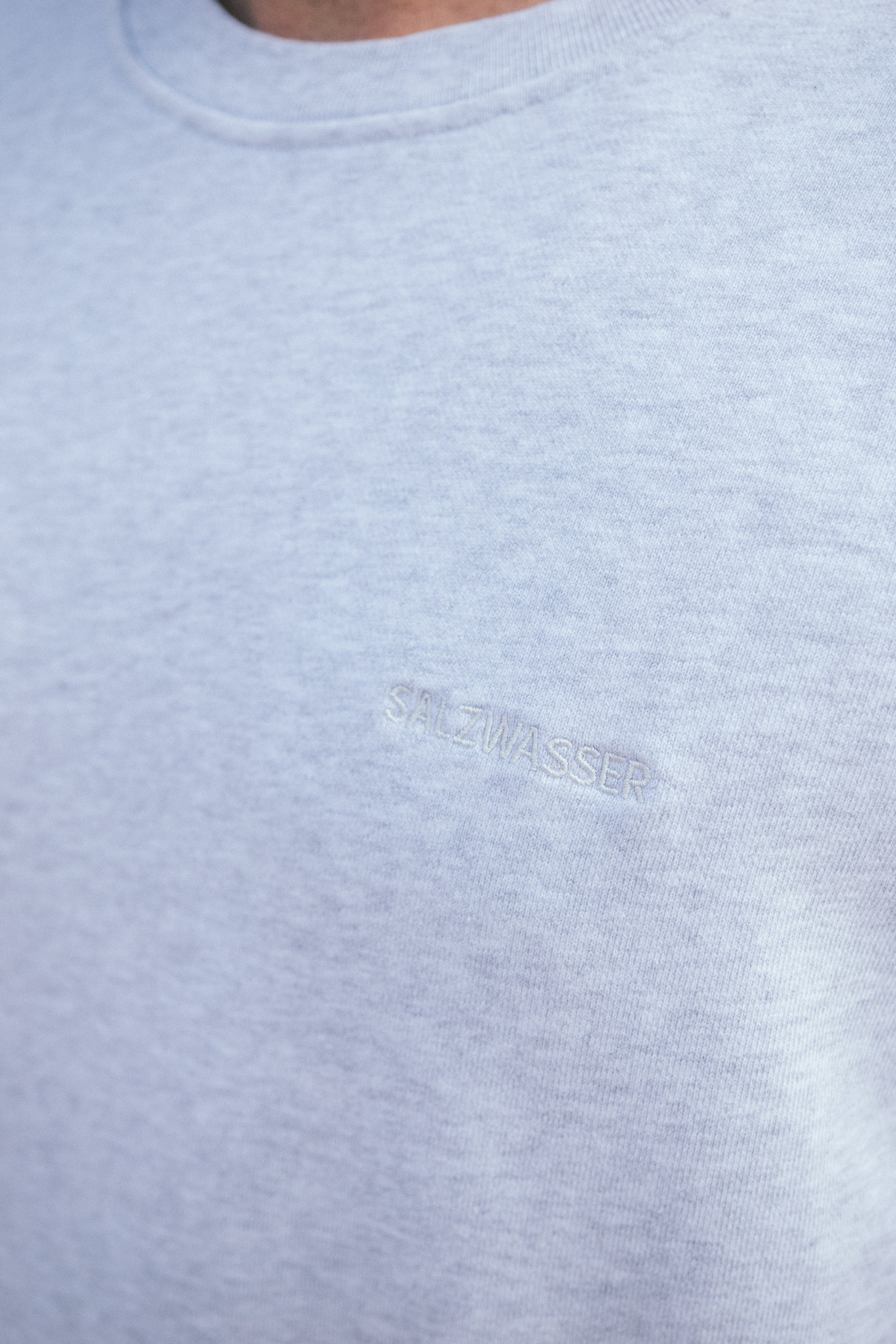 Fjord light grey sweater made from organic cotton by Salzwasser