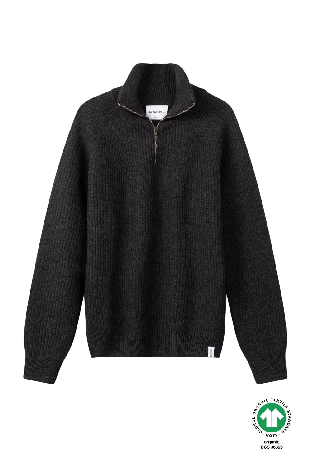 Warmer Merinowollpullover für Herren in Anthrazit von SALZWASSER