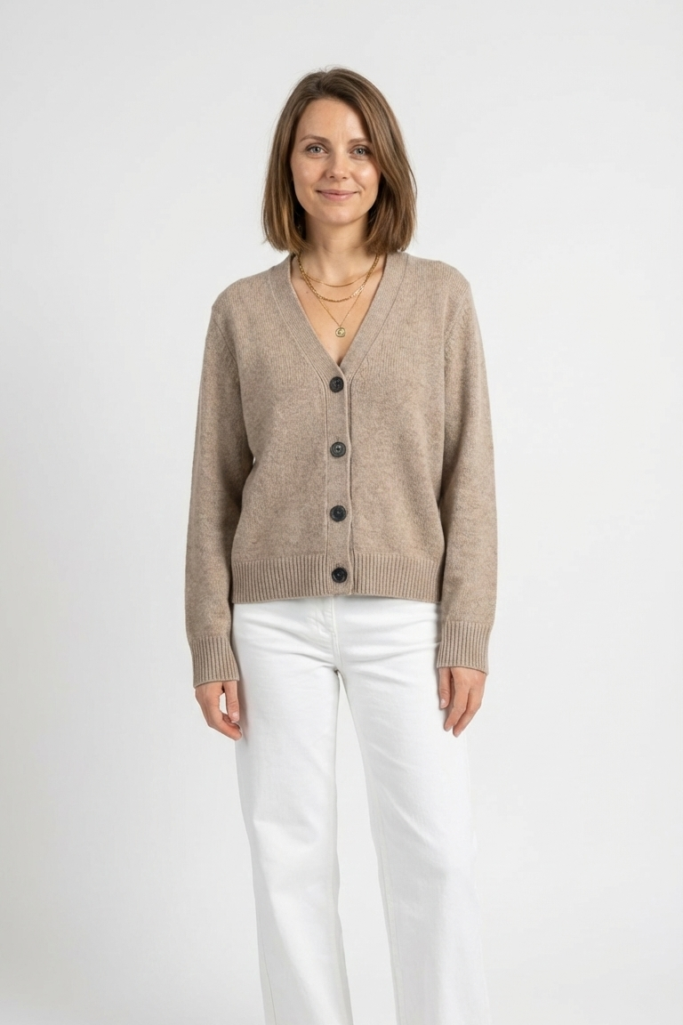 Brauner Cardigan NANA aus Bio-Baumwolle von Pura Clothing