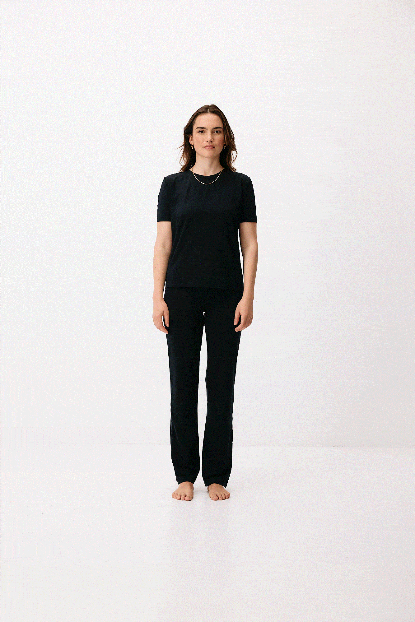 Schwarzes T-Shirt Neo Classic aus Lenzing von Moya Kala