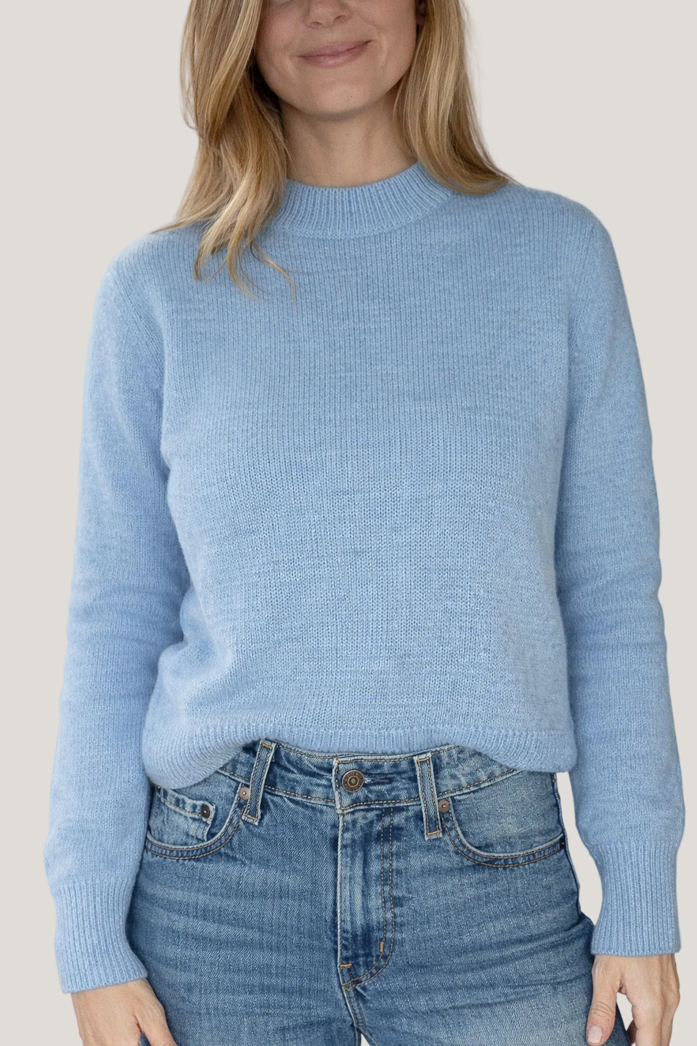 Blauer Pullover Nita aus Bio-Baumwolle & recyceltem Kaschmir von Pura Clothing