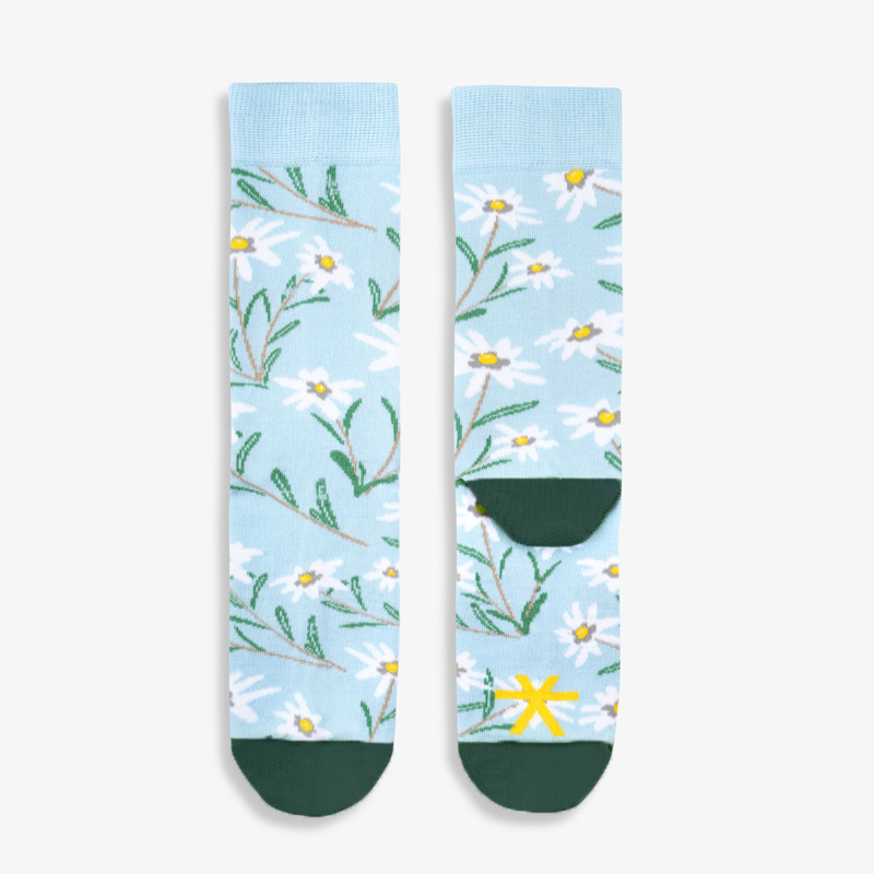 Blaue Socken EDELWEISS aus Bio-Baumwolle von Paar Socks