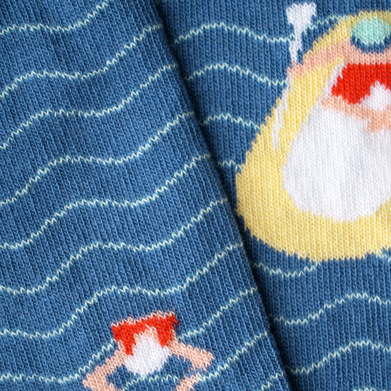 Chaussettes bleues BÖÖTLE en coton biologique de Paar Socks