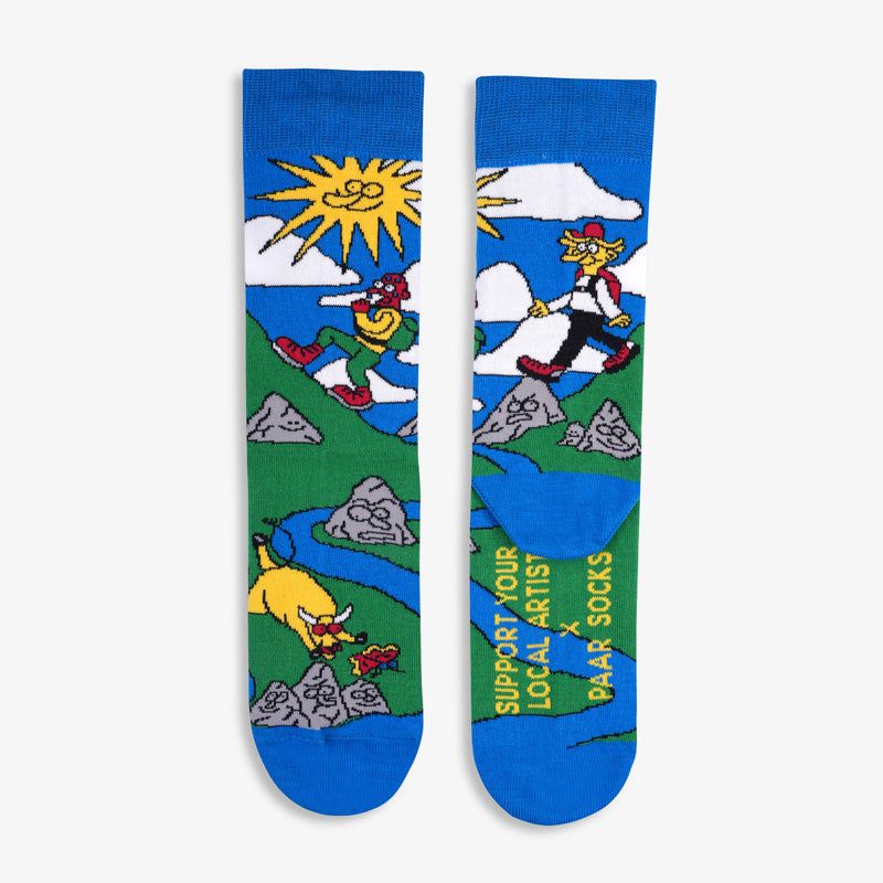 Bunte Socken WANDERN aus Bio-Baumwolle von Paar Socks