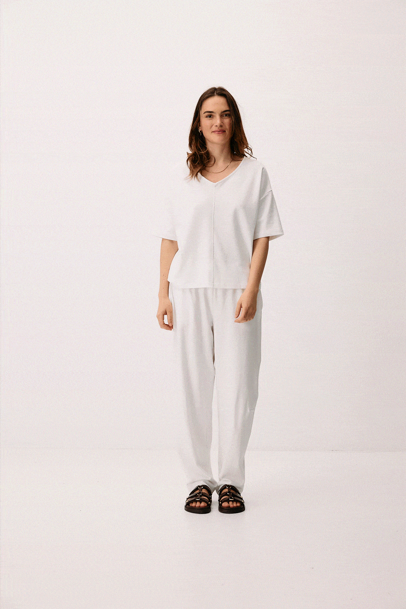 T-shirt blanc réversible Pure en 100% coton biologique de Moya Kala