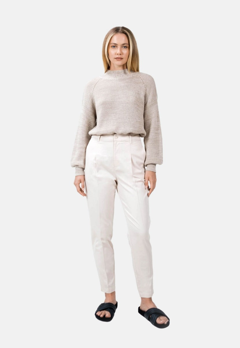 Pantalon Salo QVD blanc en coton 100% biologique par 1 People