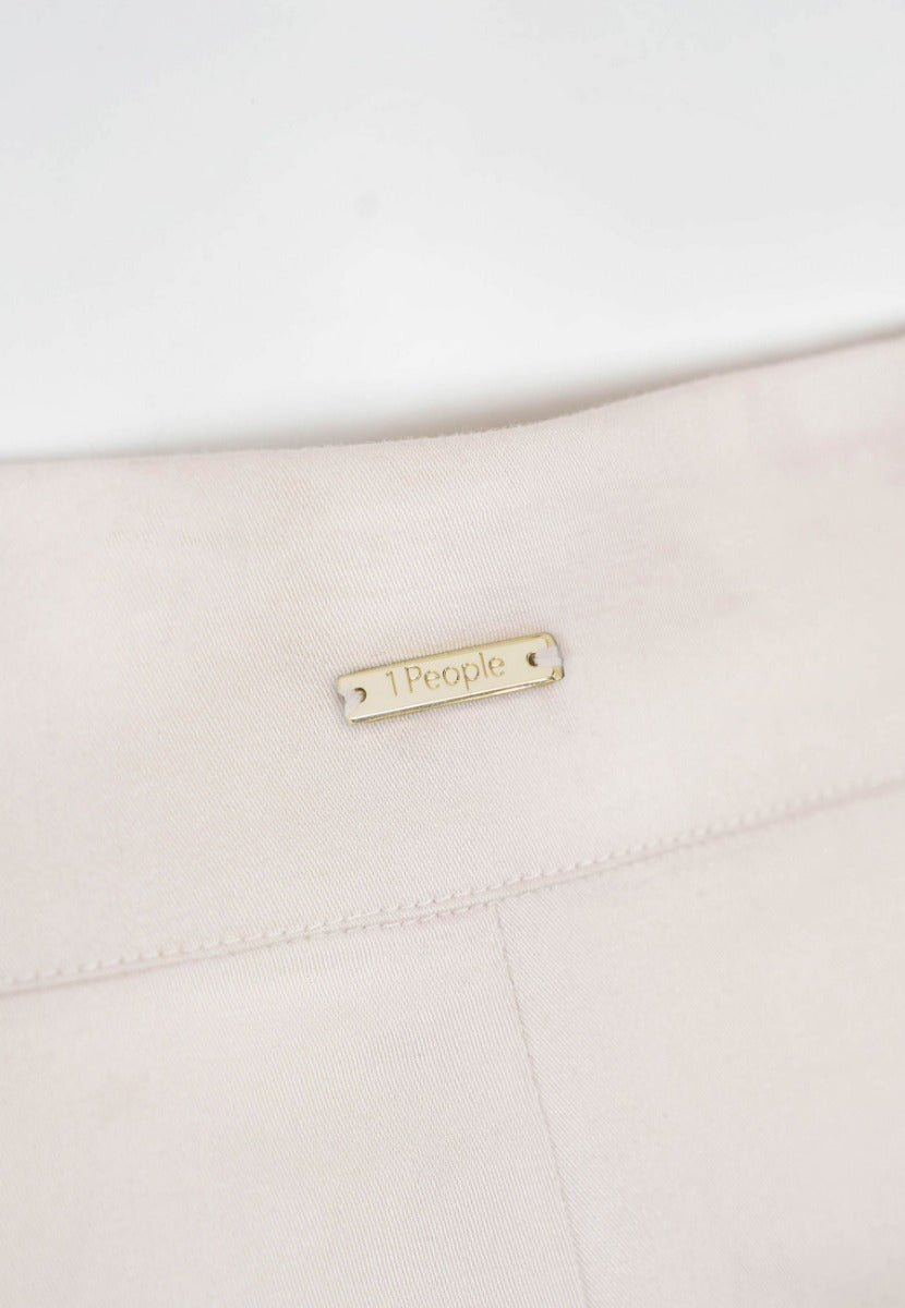 Pantalon Salo QVD blanc en coton 100% biologique par 1 People