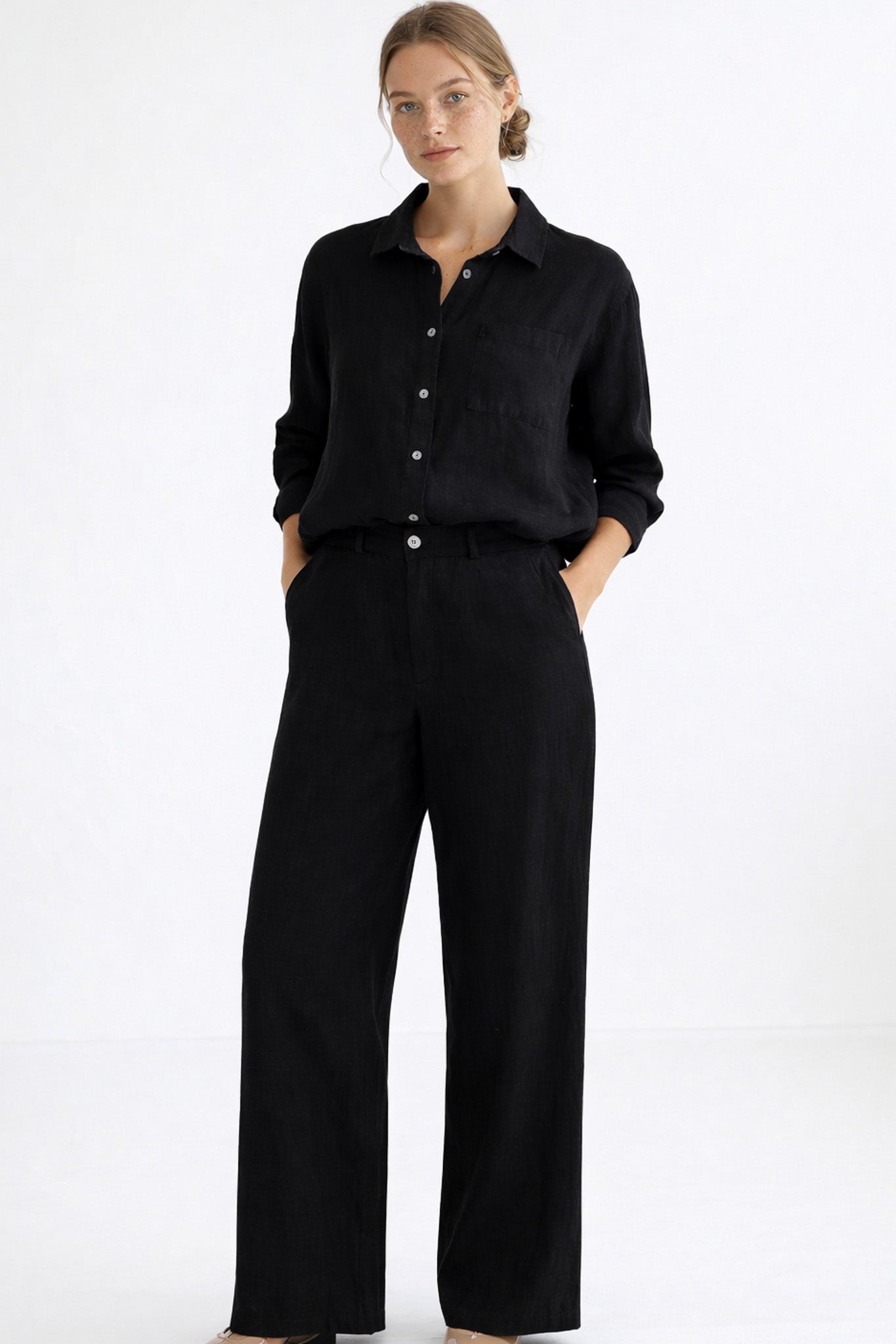Schwarze Hosen the Lauren aus 100% Bio-Baumwolle von Pura Clothing