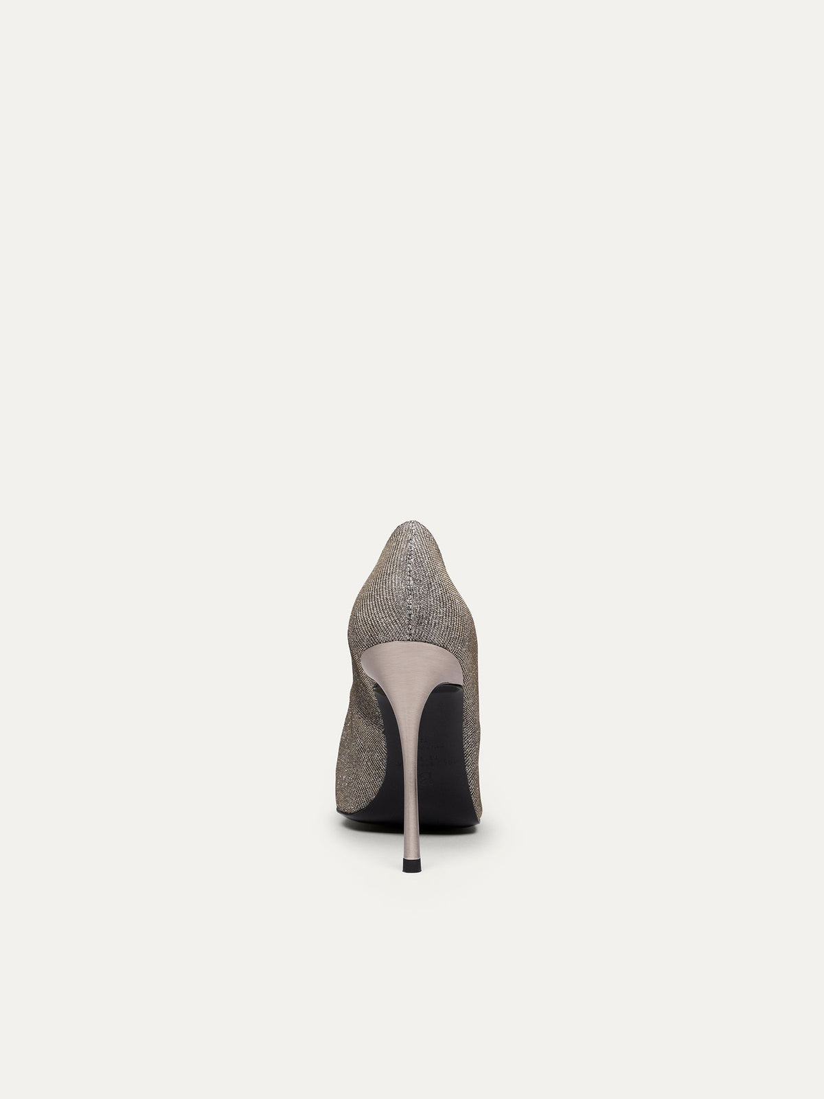 Bikkou 11:30PM Friday Night is Cocktail Night silver lurex pumps back view