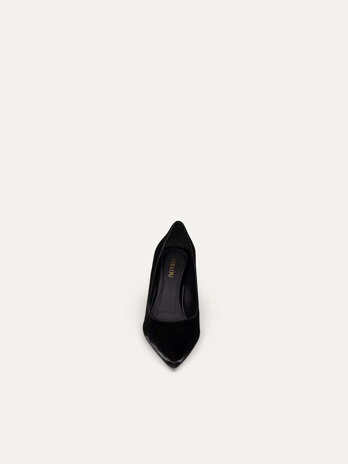 Bikkou 8PM Romantic Dinner vegan black python pumps front view