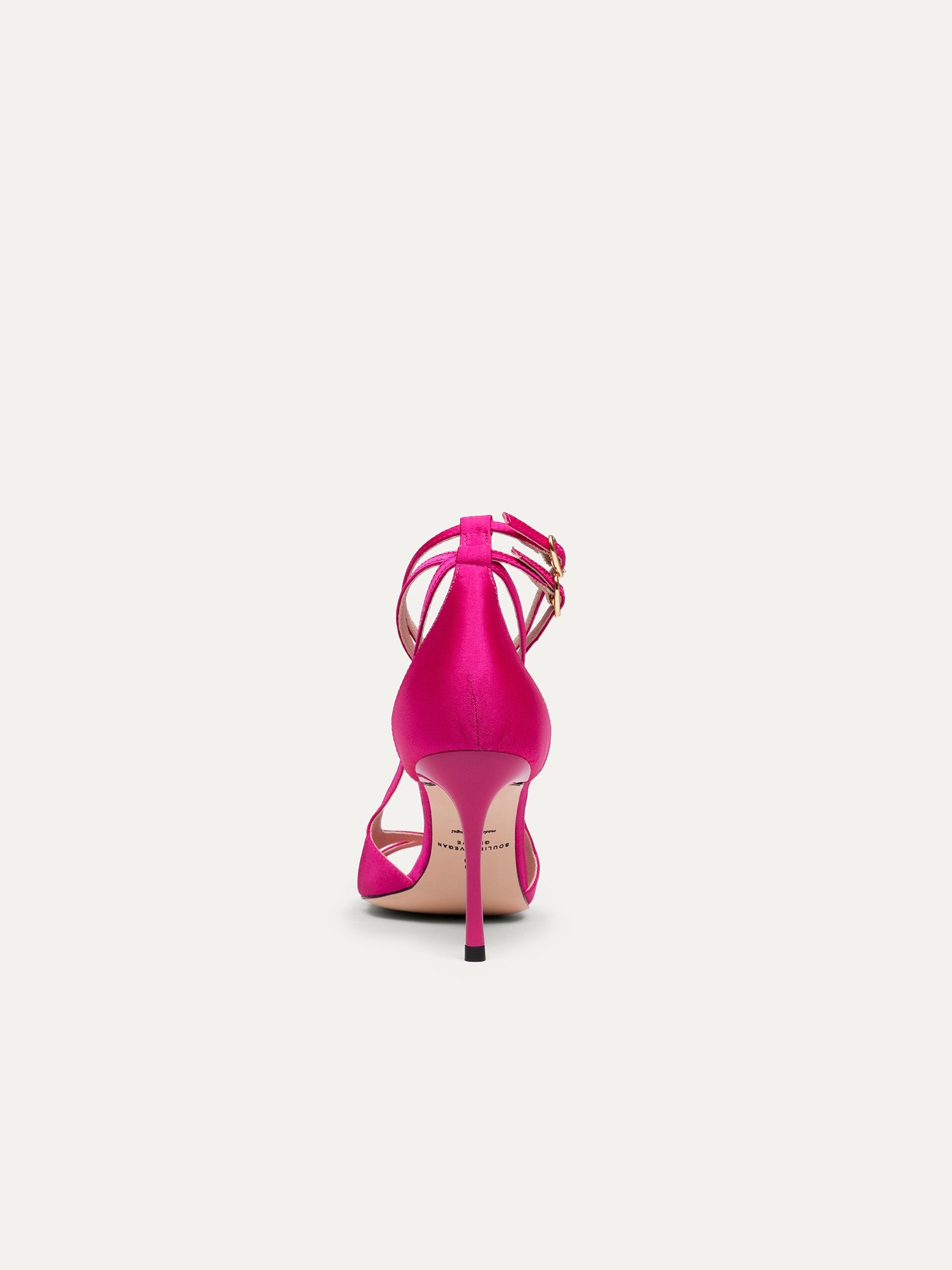 Pink high heels 9 pm Drinks with friends made of recycled satin by Bikkou
