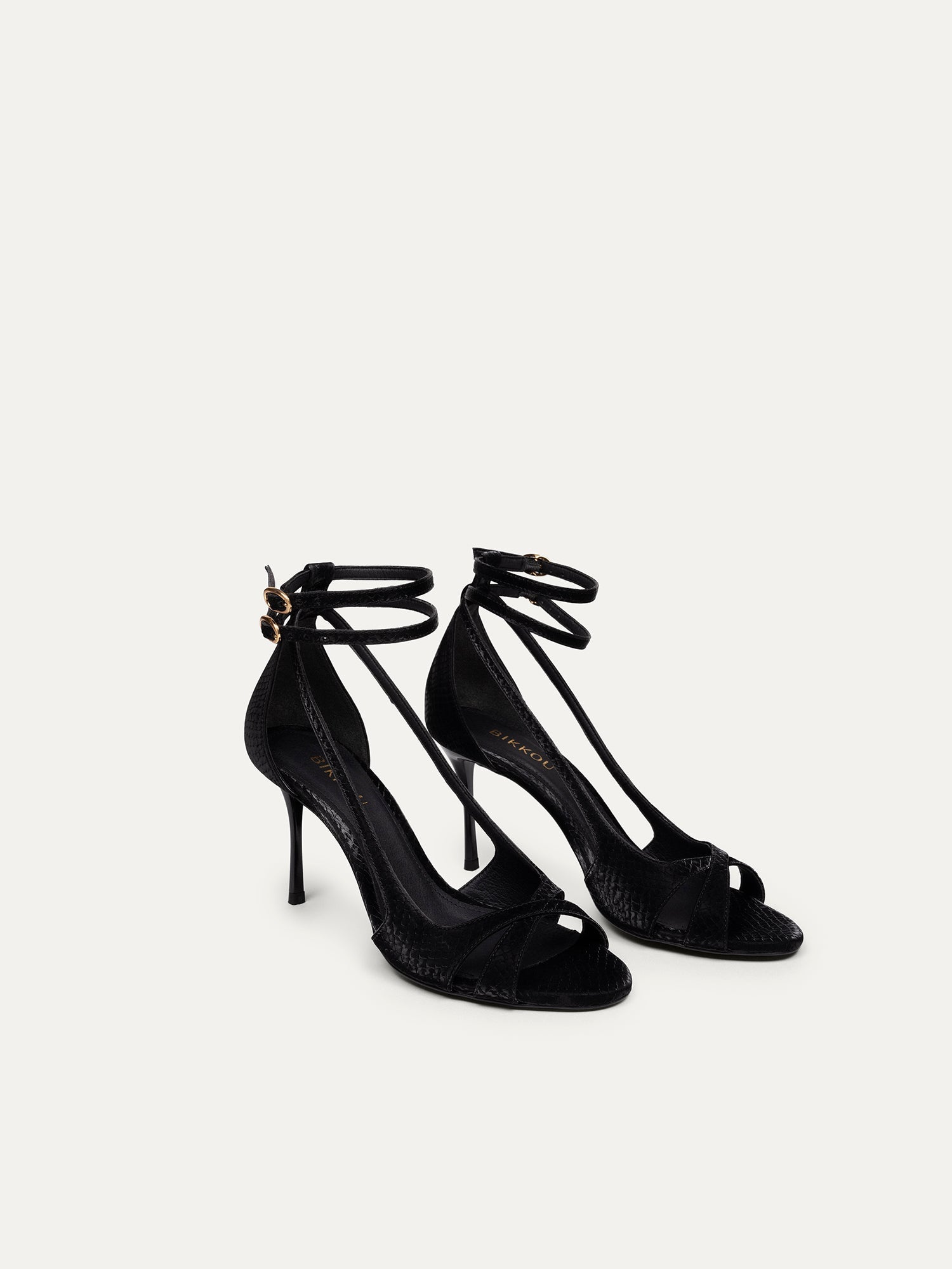 Talons hauts noirs 21h Apéritif entre amis en polyester recyclé par Bikkou