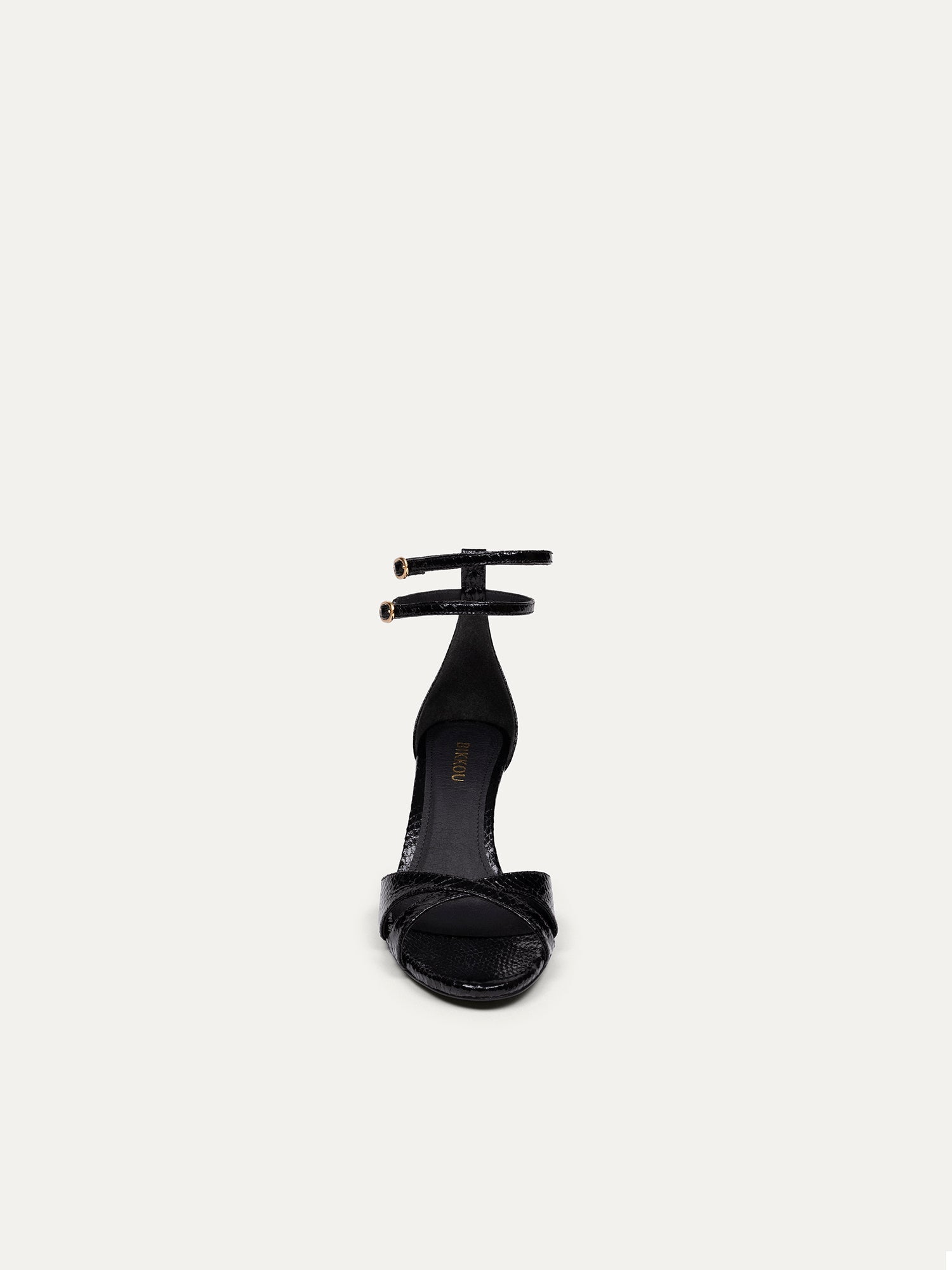 Black High Heels 12:30 pm Summer lunch in Python Specchio by Bikkou
