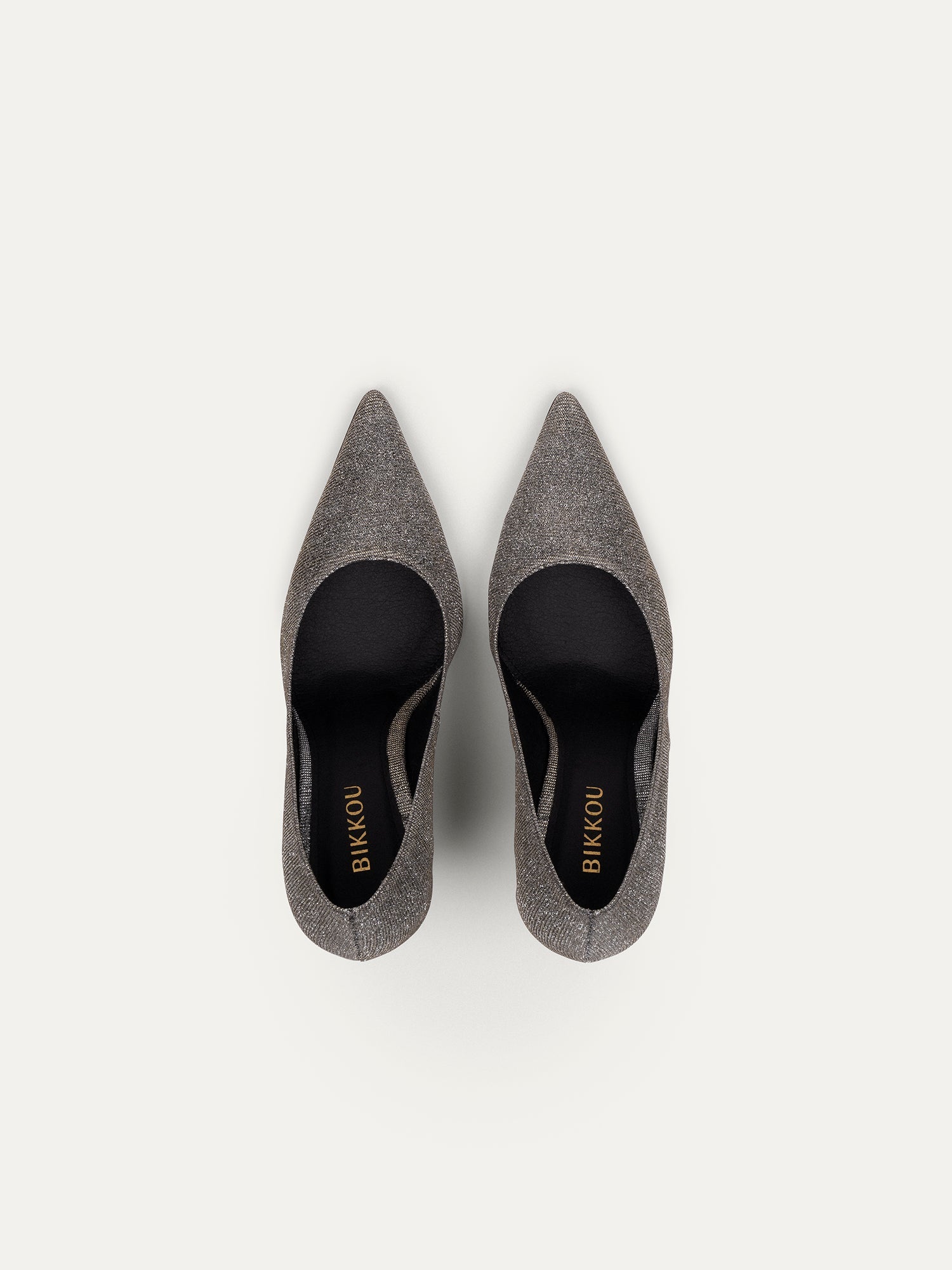 Grey glitter pumps 11:30 pm Friday night is cocktail night made from recycled materials by Bikkou