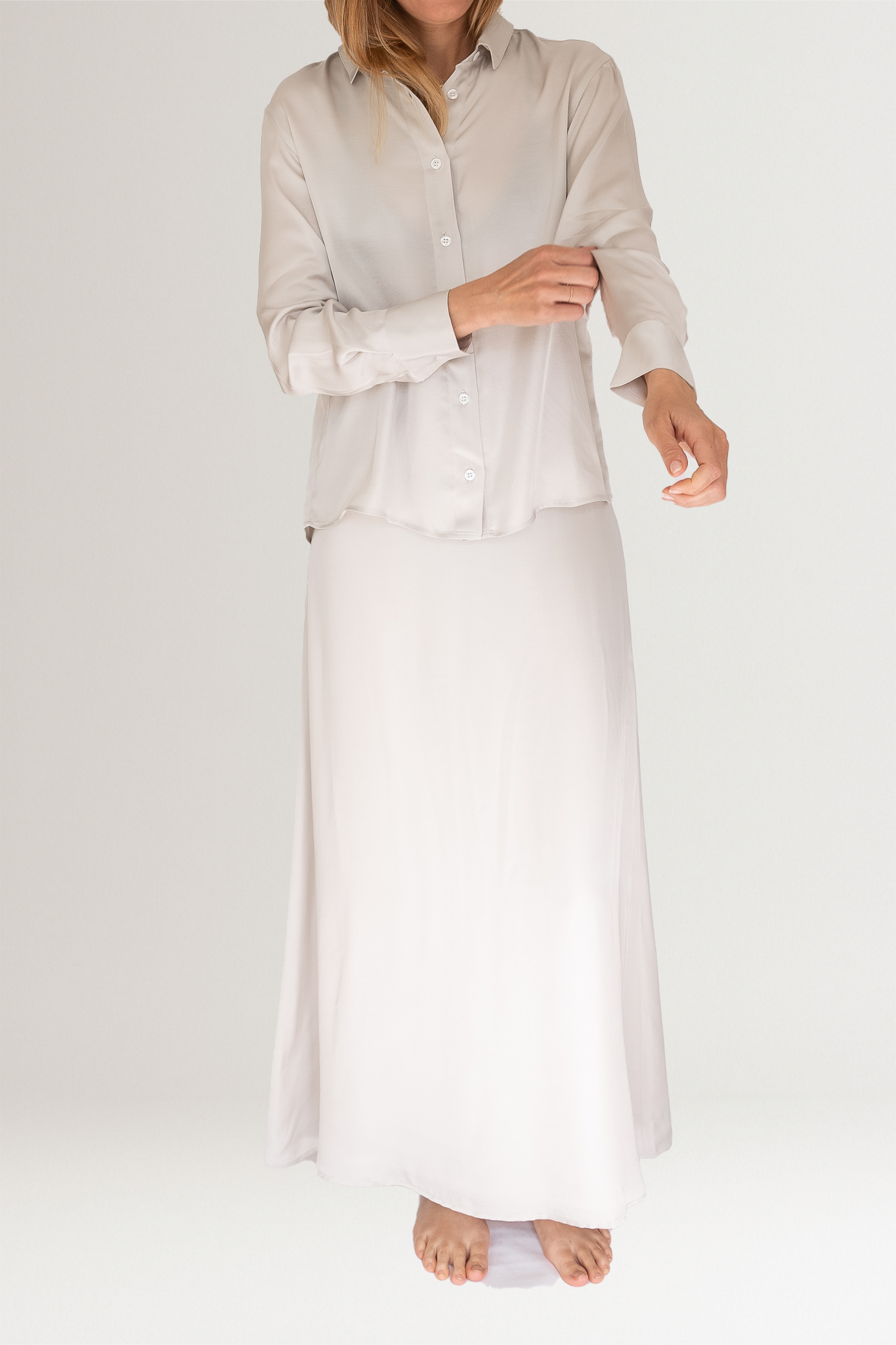 Jupe blanche PEARL en Tencel de Pura Clothing