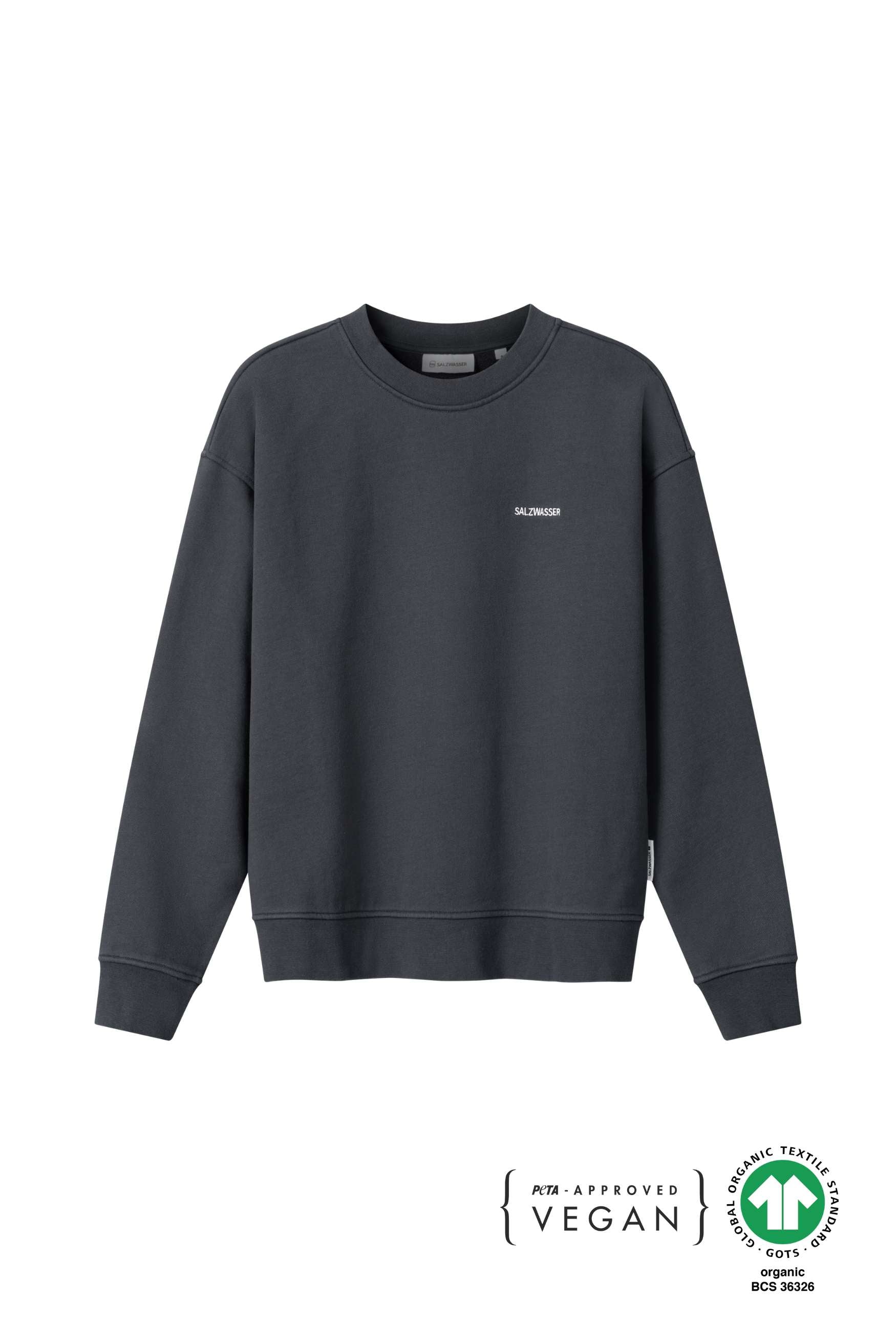 Pull gris-bleu Fonte en coton biologique de Salzwasser