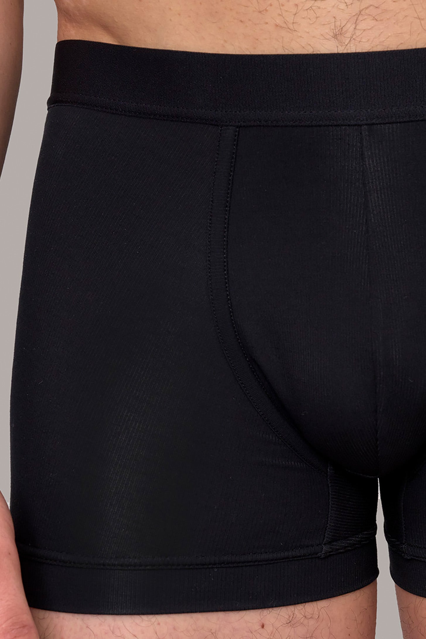 Boxer briefs / underpants with a new waistband in black made from natural MicroModal from moi-basics