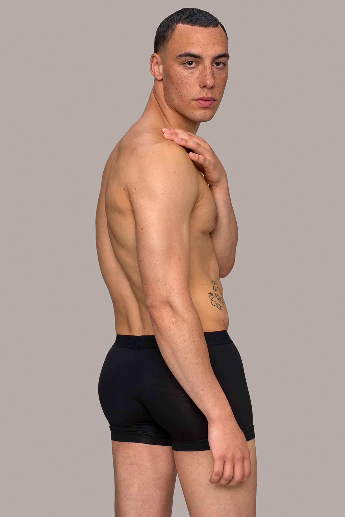 Boxer briefs / underpants with a new waistband in black made from natural MicroModal from moi-basics
