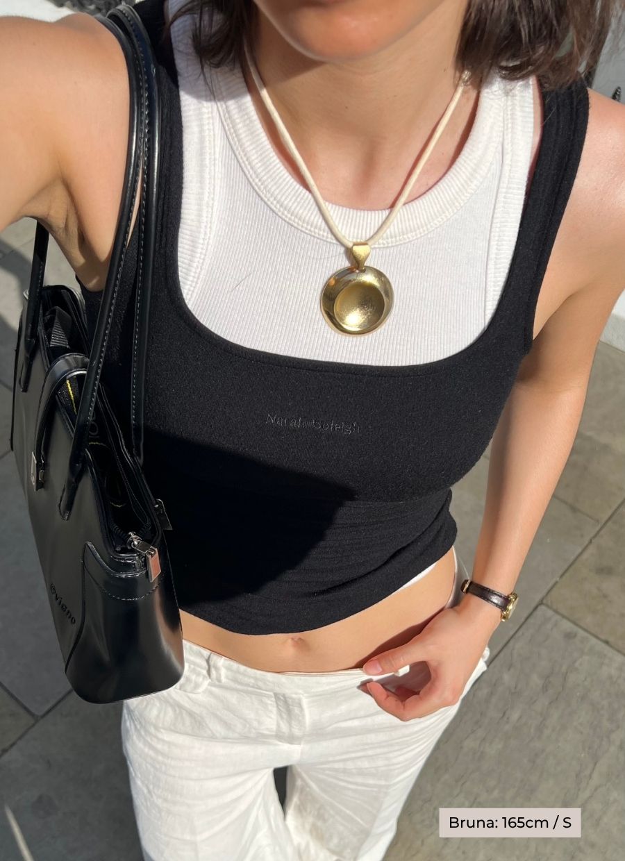 Two - Way Tank Top Micro Modal - Black - Narah Soleigh | Luxe Line