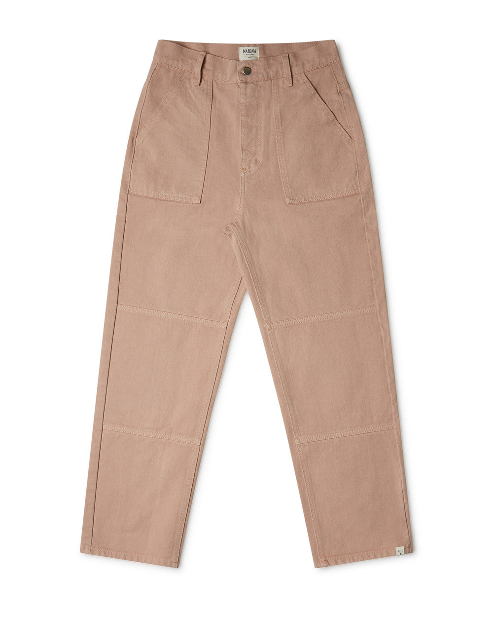 Beige, weite Hose terracotta aus Bio-Baumwolle von Matona