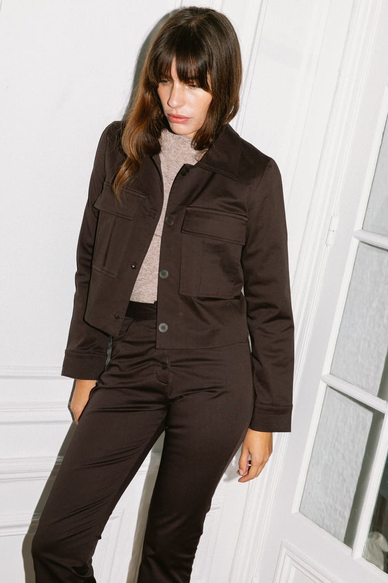 Braune Jacke Dahlila aus Biobaumwolle von Avani
