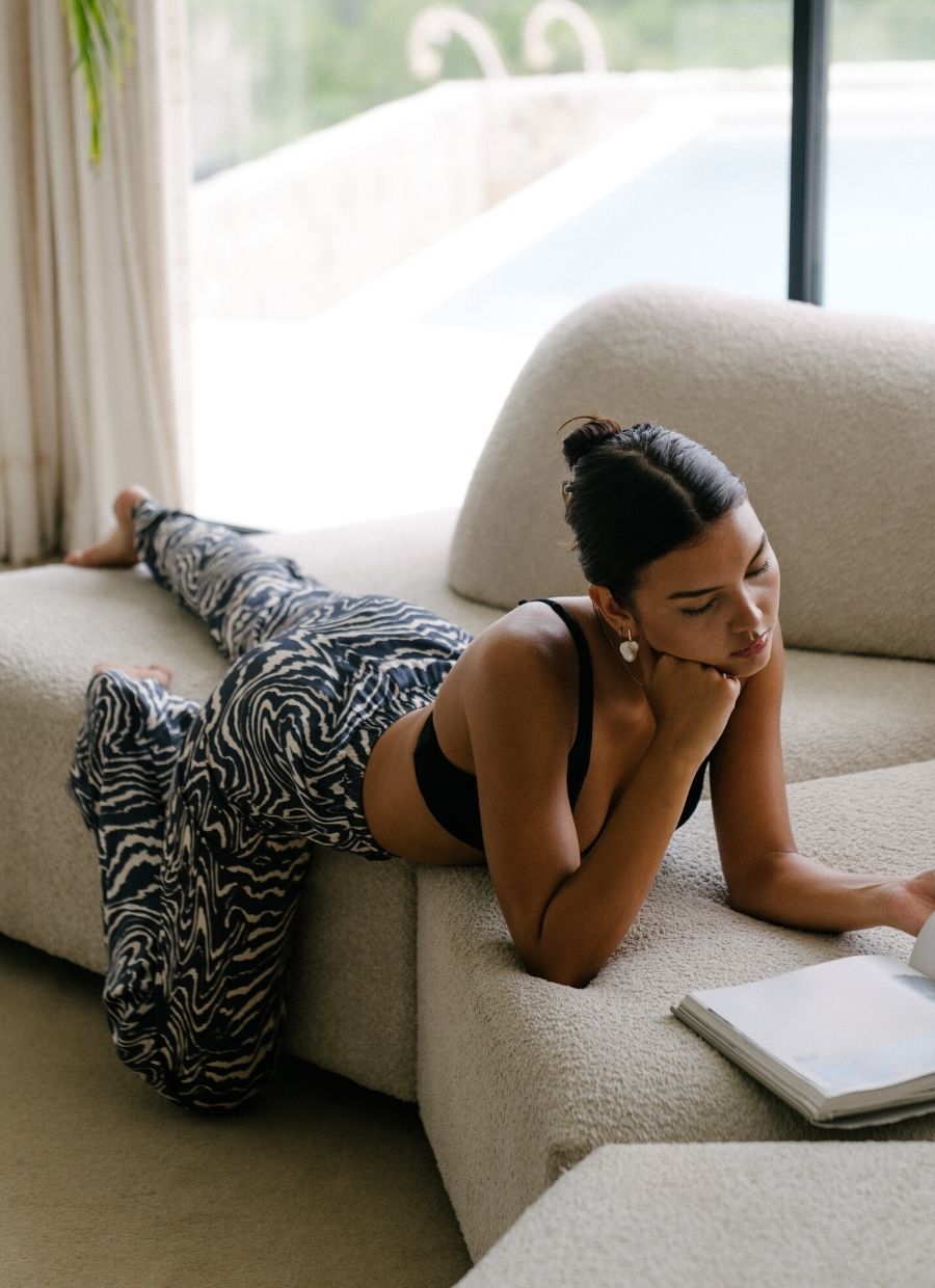 Yasmin Wide Leg Pant - Tie Dye Blue - Narah Soleigh | Luxe Line