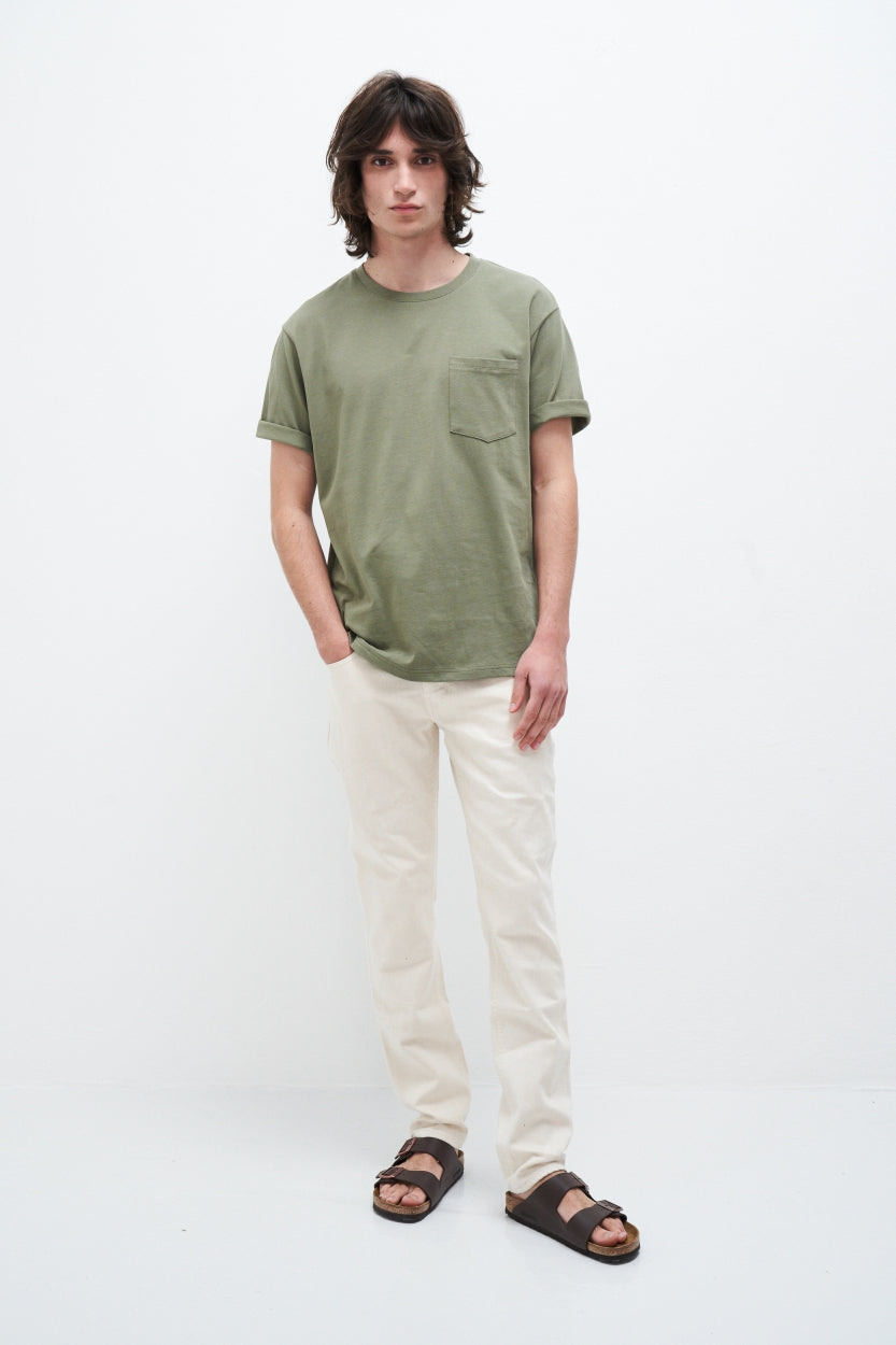 Jeans Jim Tapered in undyed aus Bio - Baumwolle von Kuyichi