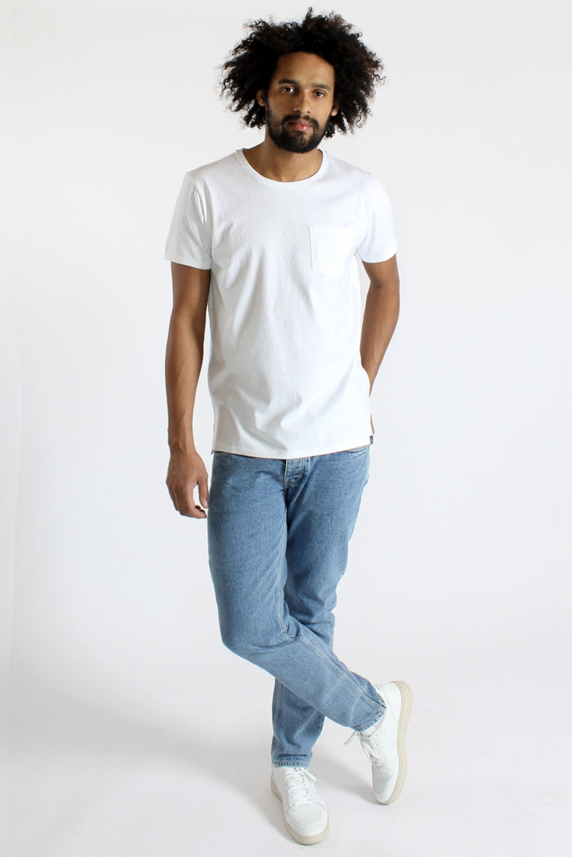 Weisses T-Shirt Cayden aus 100% Bio - Baumwolle von Kuyichi