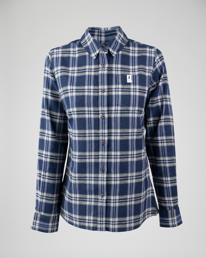 Navy | Basic Checks Women - Shirt - NIKIN