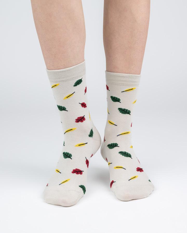 Beige | TreeSocks Standard Leaves - Socks - NIKIN