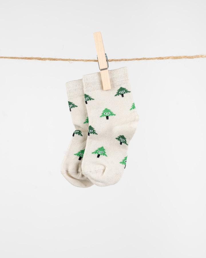 Beige | TreeSocks Kids HappyTree - Socks - NIKIN