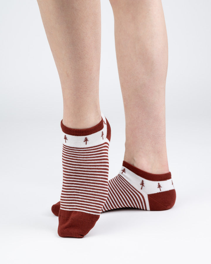 Bordeaux | TreeSocks Short Stripes - Socks - NIKIN